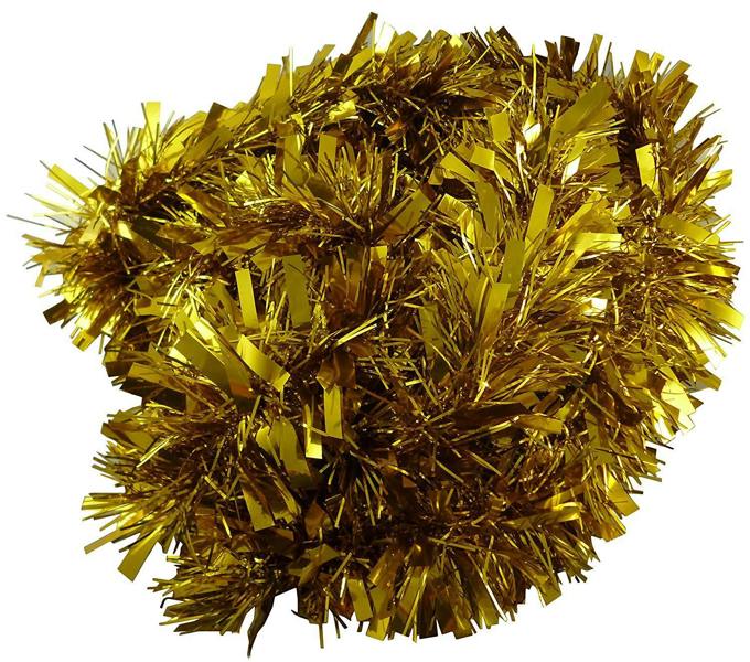 Gold Christmas Tinsel Range - 2m Thick Shiny Trim and Pack Sizes for Home Decorating image 6
