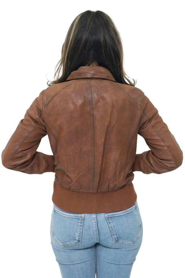 Infinity Leather Womens Leather MA-1 Varsity Jacket-Ann Arbor