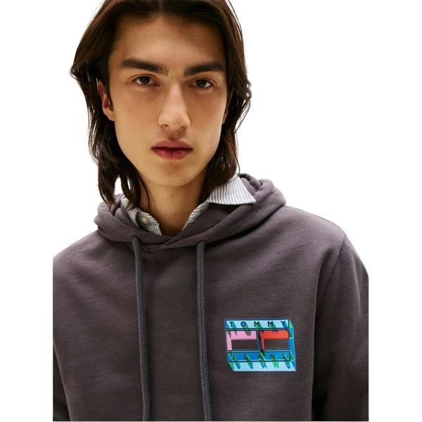 Tommy Jeans Mens Hoodie - Washed Black - 