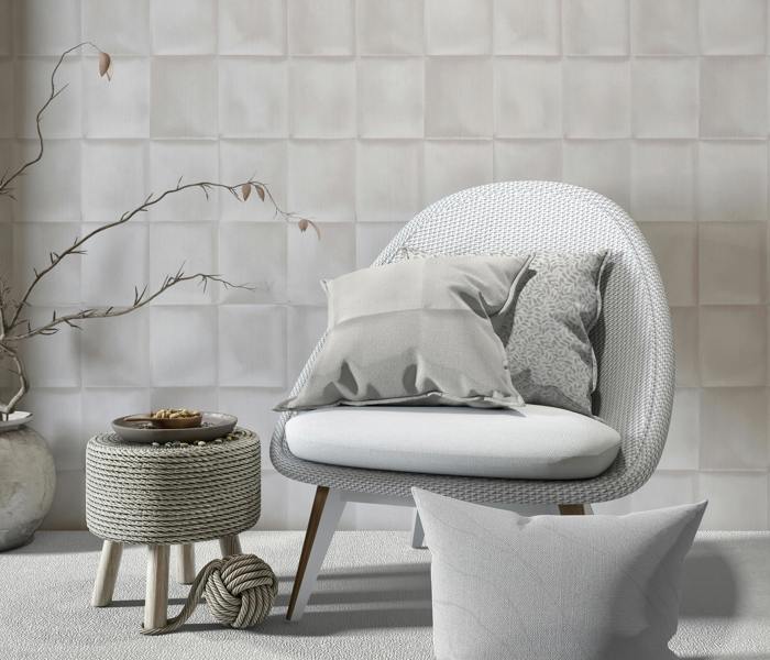 Elle Decoration By Erismann Radiance Tile Effect Wallpaper