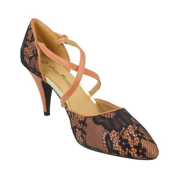 Anne Michelle Ladies Anne Michelle Pointed Toe Court Shoes