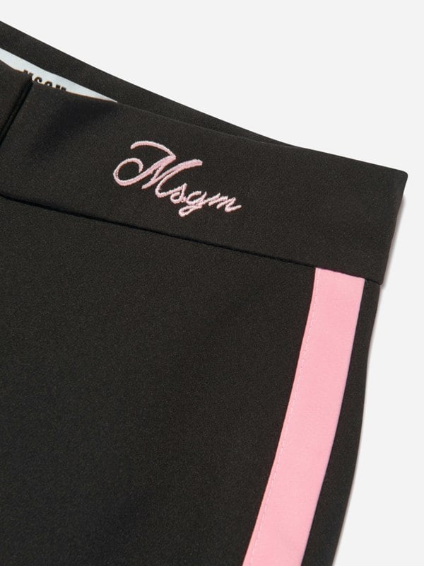 MSGM Girls Technical Pants in Black