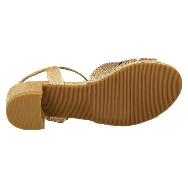 Spot On Girls Spot On Mid Heel Glitter Sandals H1111