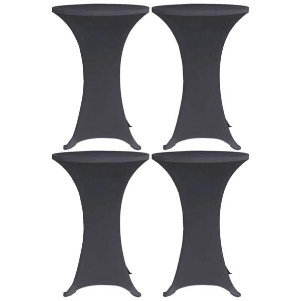Berkfield Stretch Table Cover 4 pcs 80 cm Anthracite