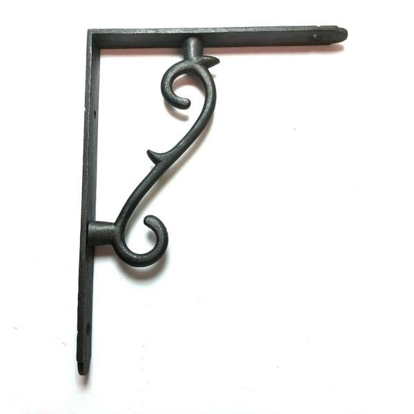 Pair of THORN Shelf Brackets Cast Antique Iron 175mm x 135mm