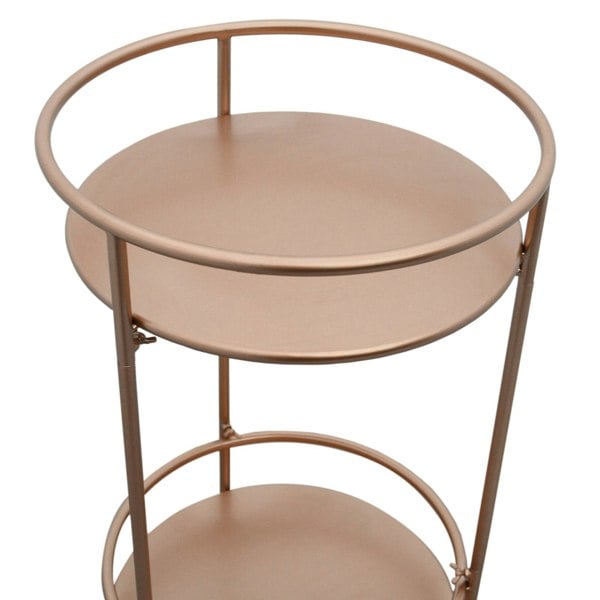 Monstershop Rose Gold Drinks Trolley Bar Cart - Small