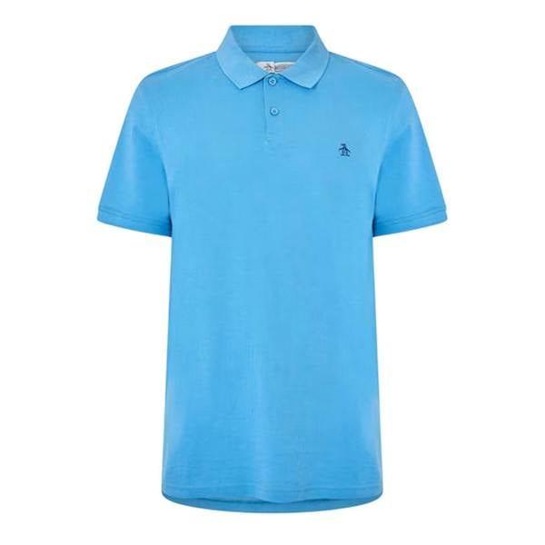 Original Penguin Mens Embroidered Logo Polo Shirt - Parisian Blue - 