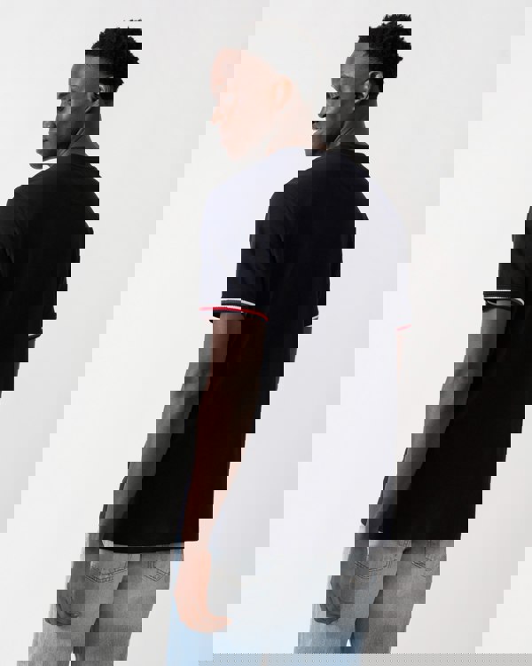 Tommy Hilfiger Global Strip Cuff Mens T-Shirt - Desert Sky - CHO - Designer Mens T-Shirts & Tops