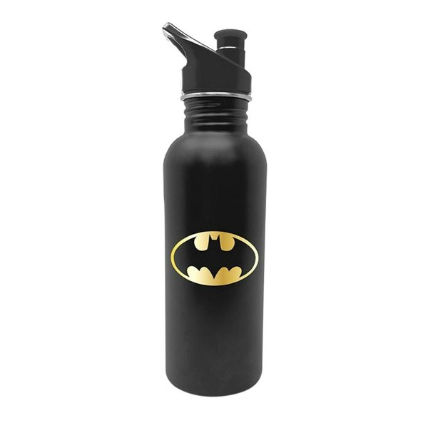 Batman Logo Water Bottle - Black