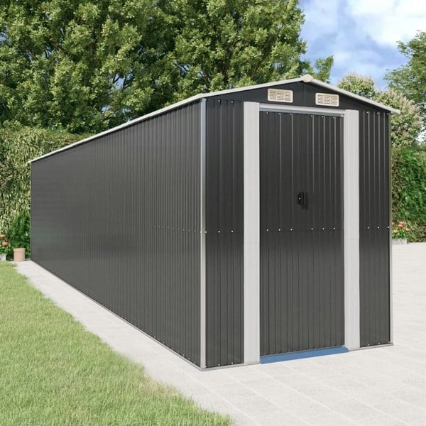 Berkfield Garden Shed Anthracite 192x855x223 cm Galvanised Steel