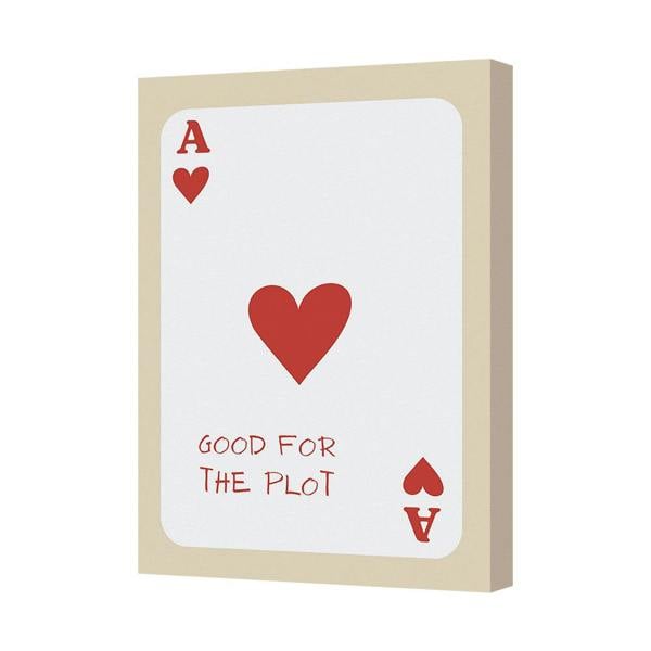 Benjamin Tate Design Premium Ace Of Hearts Canvas Wall Art Good For The Plot