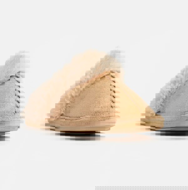 Jo & Joe SCARLETT Womens Faux Fur Mule Slippers Caramel