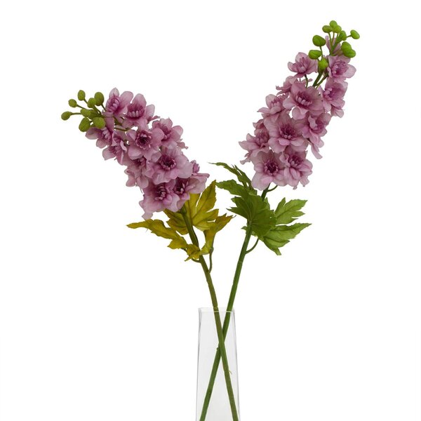 Wyld Haus Set of 3 Artificial Flowers Purple Elatum Delphinium Stem
