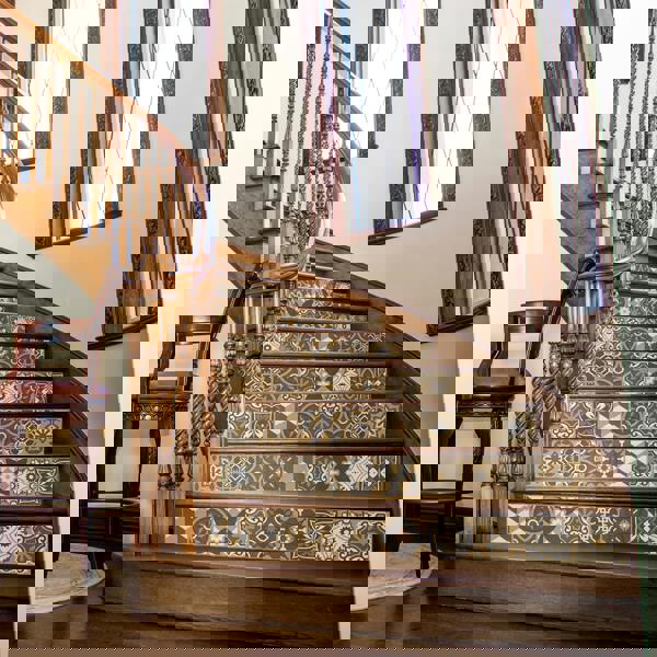 WALPLUS WT1506 - Dark Bronze Tiles Wall Stickers - 15 cm x 15 cm - 24 pcs.