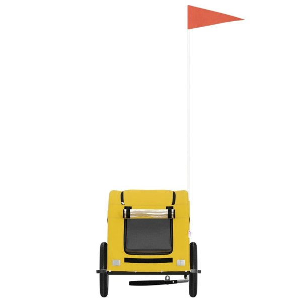 Berkfield Dog Bike Trailer Yellow Oxford Fabric and Iron