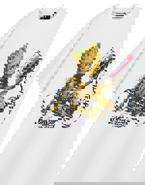 Marvel Guardians Of The Galaxy Mens White Groot Short Sleeved T-Shirt