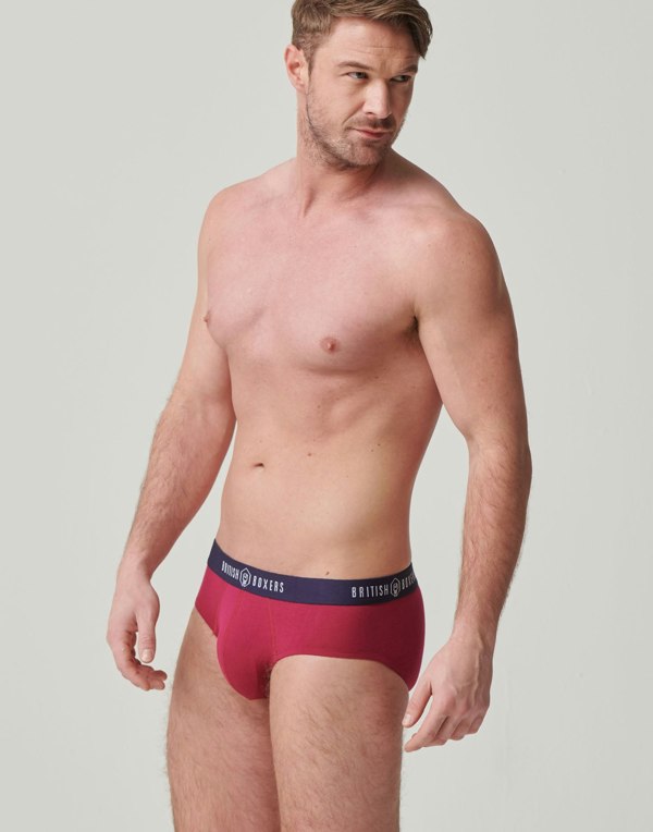 British Boxers Multipack 4 Pairs of Men's Bamboo Briefs - Stripes