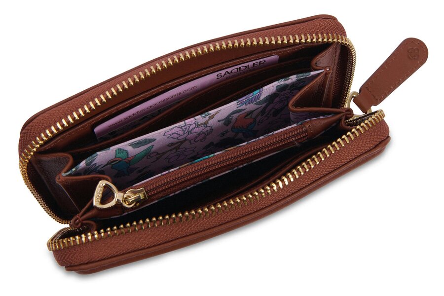 SADDLER "Annie" 3 Way Zipper RFID Real Leather Zipper Wallet (Gift Boxed)