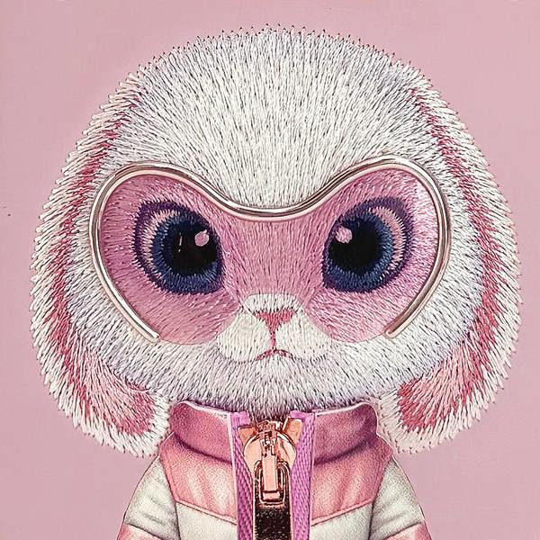 Nimmy Friends Nimmy Cool & Cute 2.0 Rabbit Case with MagSafe for iPhone 17 Pro Max 6.9" Pink - N-KMLL-IP17-PRO-MAX-08-A
