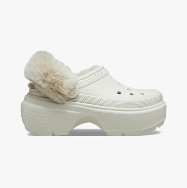 Crocs 208546-160 STOMP LINED Womens Clogs Stucco