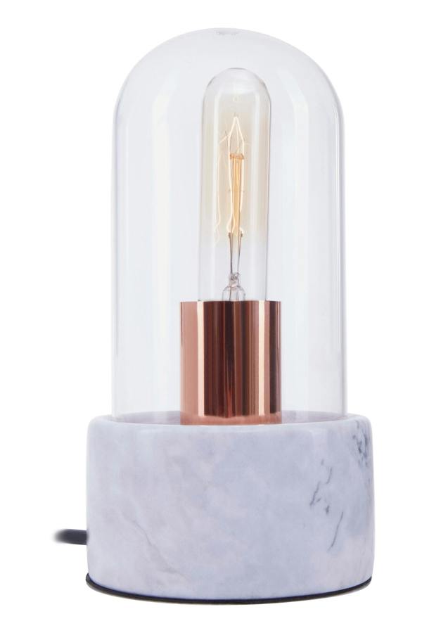 Interiors by Premier Lamonte Bell Lamp with Grey Marble Base