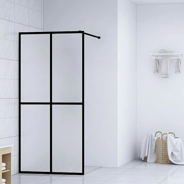 Berkfield Walk-in Shower Screen Frosted Tempered Glass 90x195 cm