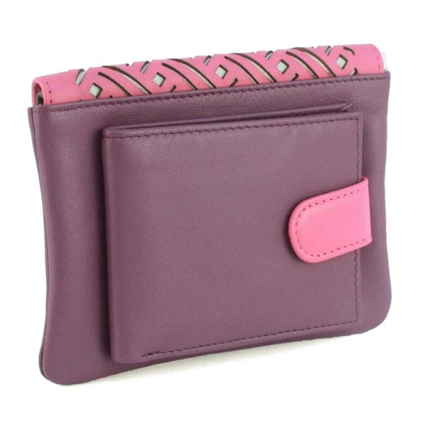 Eastern Counties Leather Womens/Ladies Luna Leather Purse - Grape/Rose