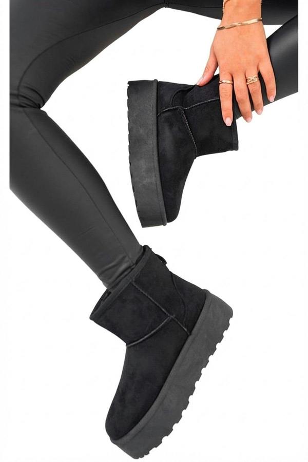 Martha Thick Heel Platform Boots - Black_wb