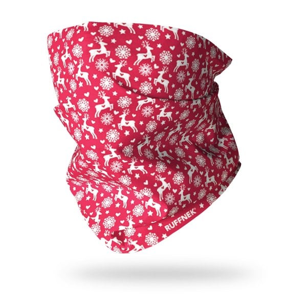 RUFFNEK® Deer Hearts Snood – soft and versatile neck warmer with a heart and deer print. Ideal for winter walks and gifting.