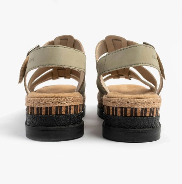 Rieker V7904-52 Womens Sandals - Green