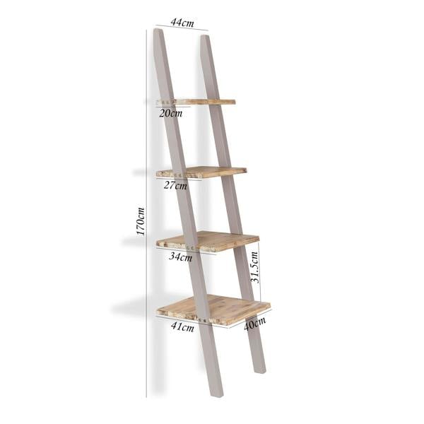 Statement Furniture Florence Ladder Shelf Wooden Shelving Unit Lean-Up Shelf