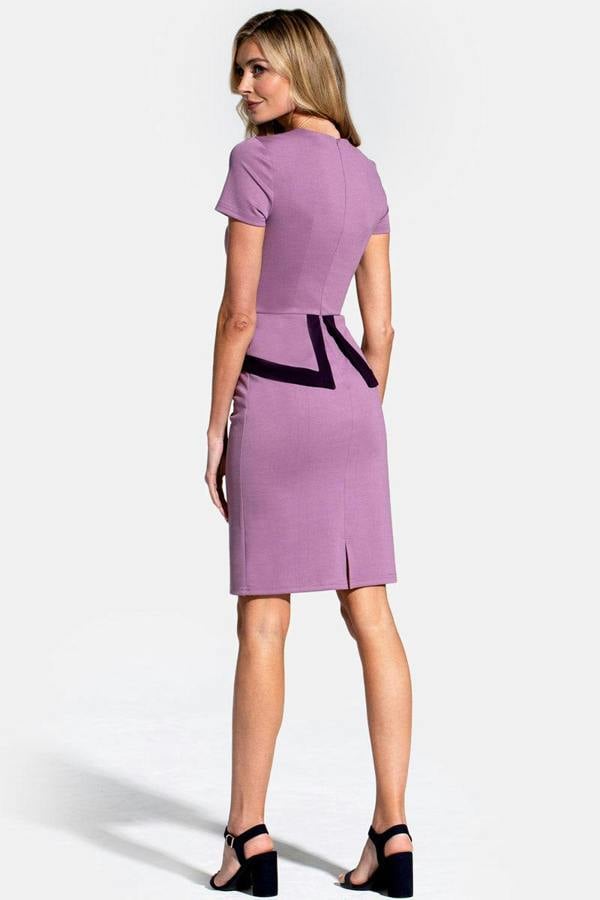 HotSquash Peplum Dress with Contrast Trim