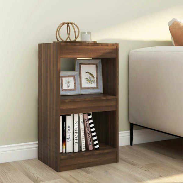 Berkfield Book Cabinet/Room Divider Brown Oak 40x30x72 cm