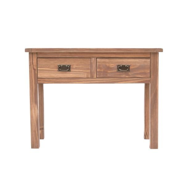 Padua Lacquered 2 Drawer Console Table Brass Drop Handle