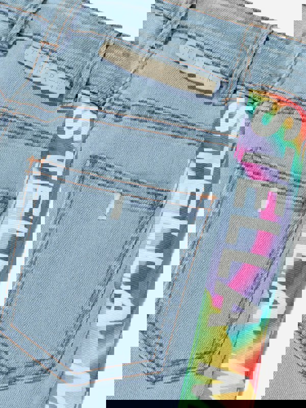 Stella McCartney Kids Stella McCartney Girls Logo Jeans in Blue