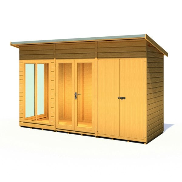 Shire Lela 12x4 Multiroom Summerhouse and Storage Shed - Best Shed