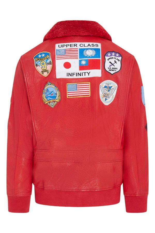 Infinity Leather Mens Top Gun A2 Leather Bomber Jacket-San Diego