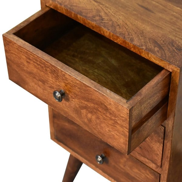 Artisan Furniture 4 Drawer Multi Chestnut Bedside
