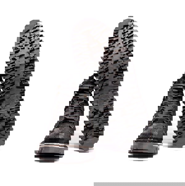 Popps 1961 MOD Mens Suede Boots Black