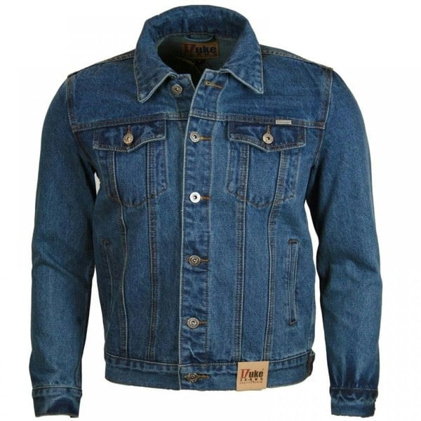 Duke Mens D555 London Trucker Denim Jacket - Stonewash