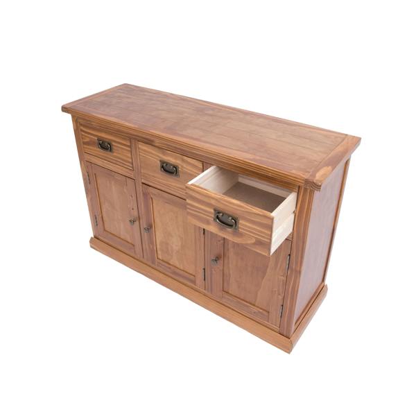 Cabinet Bits Tirolo Lacquered 3 Drawer 3 Door Sideboard Brass Drop Handle
