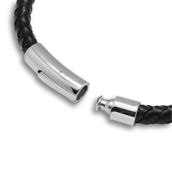 Aye Do Gifts Men's Black Leather Rope Bracelet