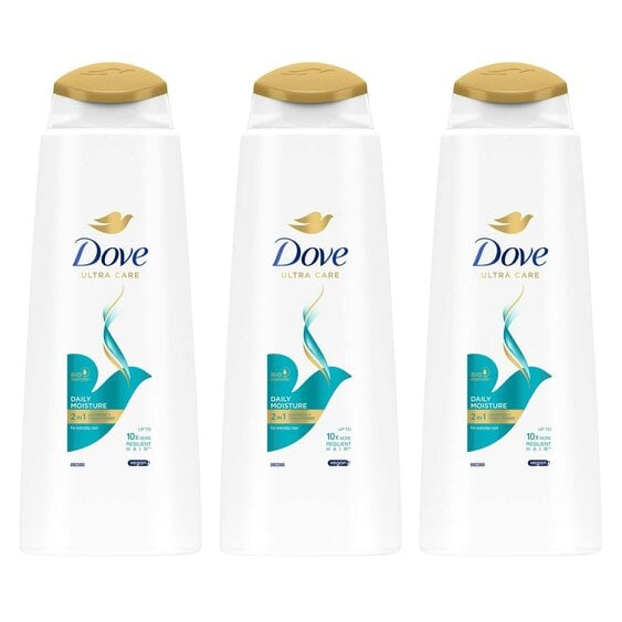 Dove Ultra Care 3-in-1 Shampoo & Conditioner - Daily Moisture 3x400 ml