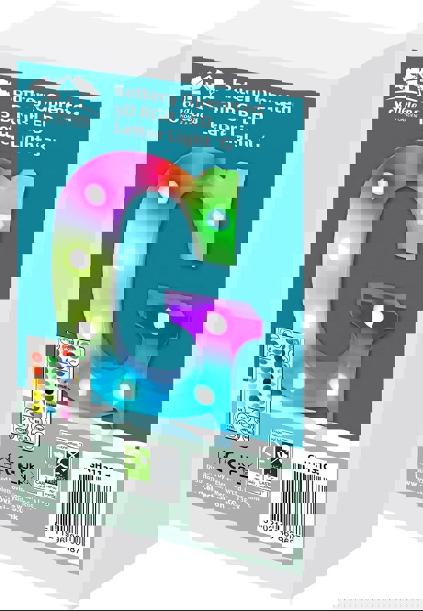 St Helens Battery Operated RGB Letter   With Remote Control Letter G