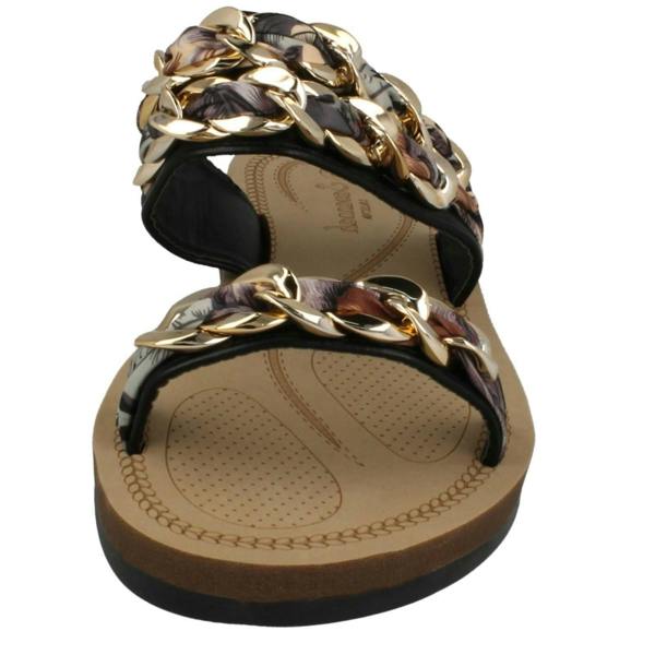 Savannah Ladies Savannah Flat Double Braided Strap Sandals