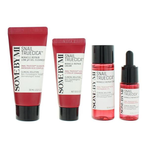 Some By Mi Snail Truecica Miracle Repair Starter Kit - Cleanser, Toner, Cream, Serum