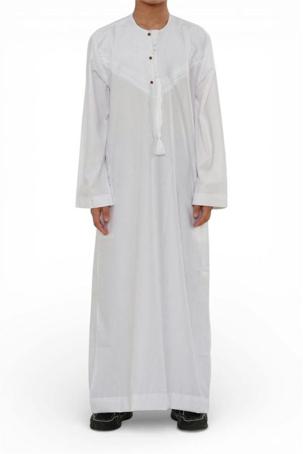 Infinity Leather Kids Boys Eid Moroccan Jubba Robe Djellaba Ramadan Eid Thobe - K-HM11