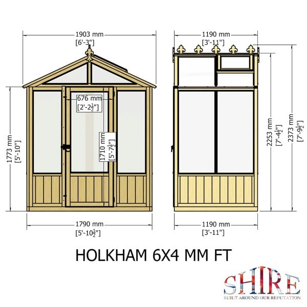 Shire Holkham 6x4 Greenhouse - Best Shed