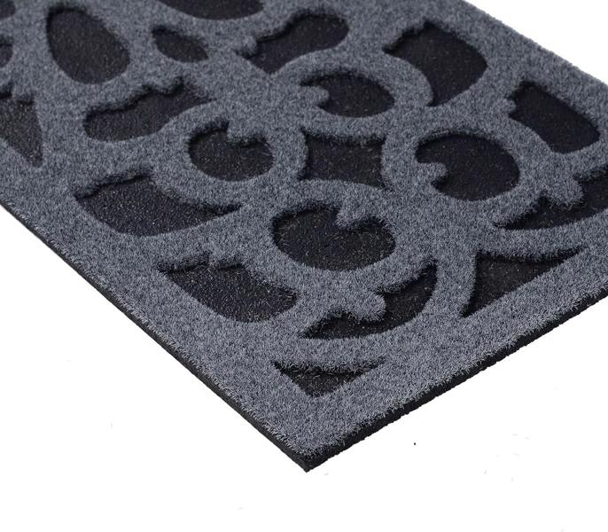 Nicoman Victorian Style Eco-Friendly Rubber Step Mat - Grey