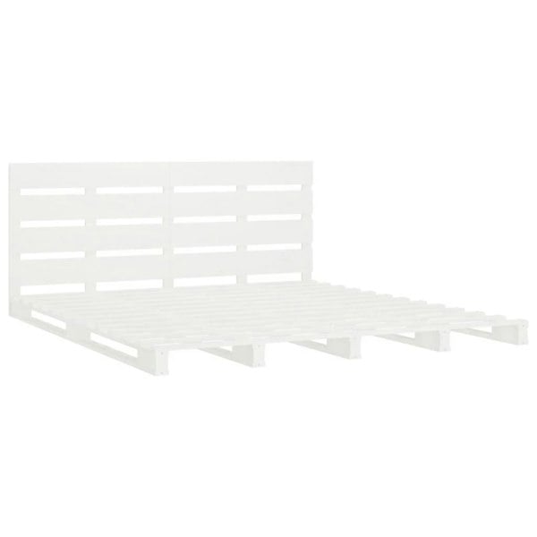 Berkfield Bed Frame White 180x200 cm Solid Wood Pine Super King Size